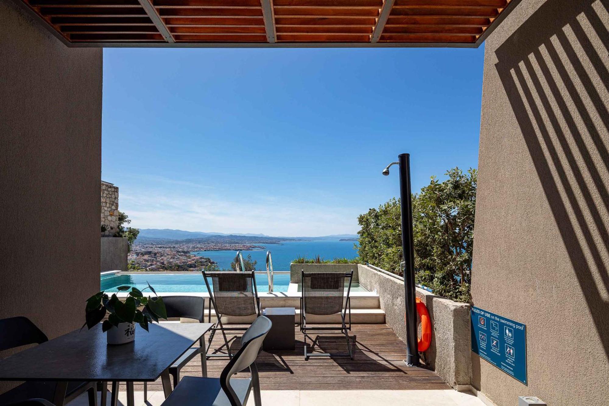 Omnia Luxury Villas - "Heated" Pools & Breathtaking Seaviews! 干尼亞 外观 照片