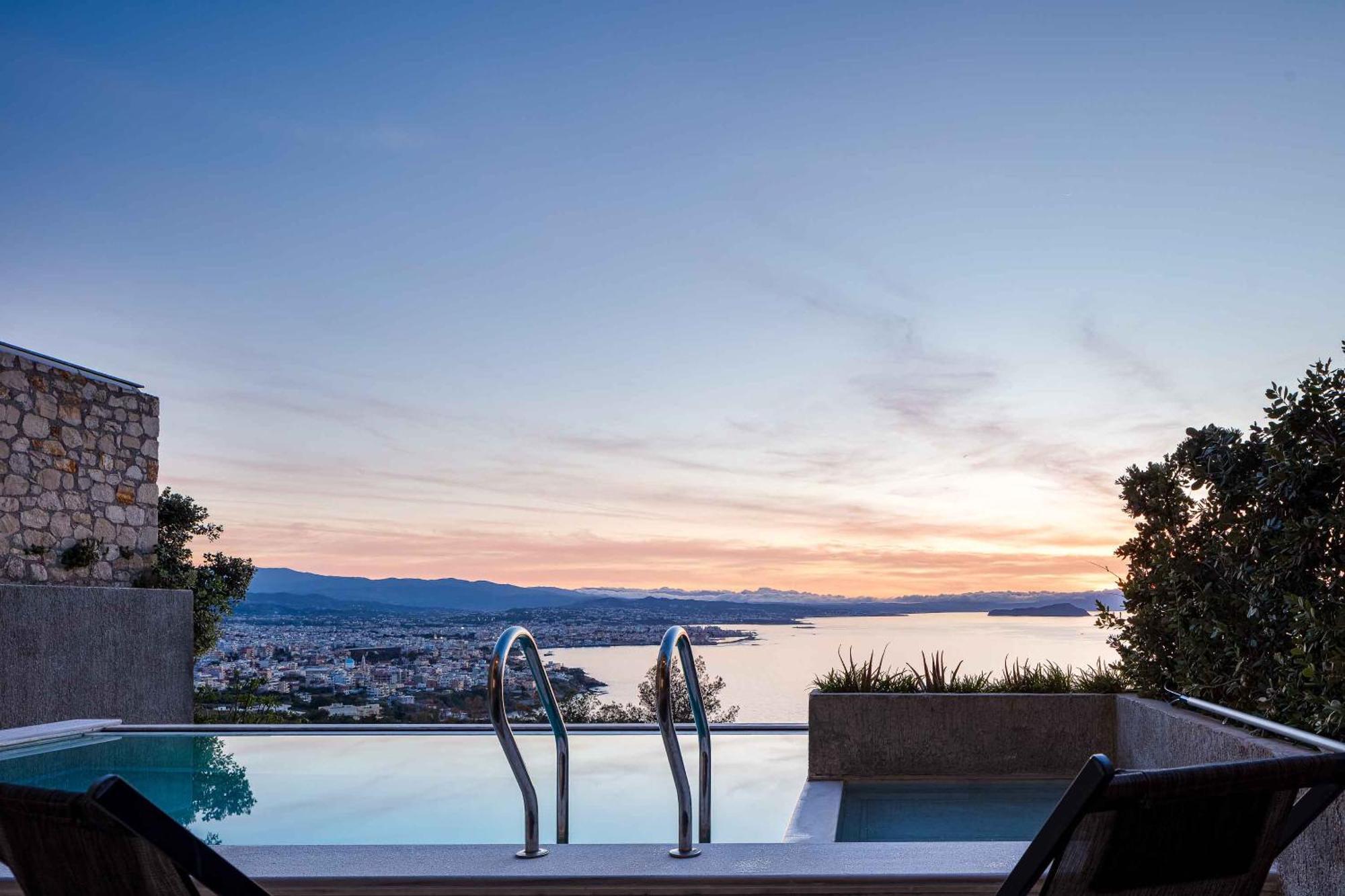 Omnia Luxury Villas - "Heated" Pools & Breathtaking Seaviews! 干尼亞 外观 照片