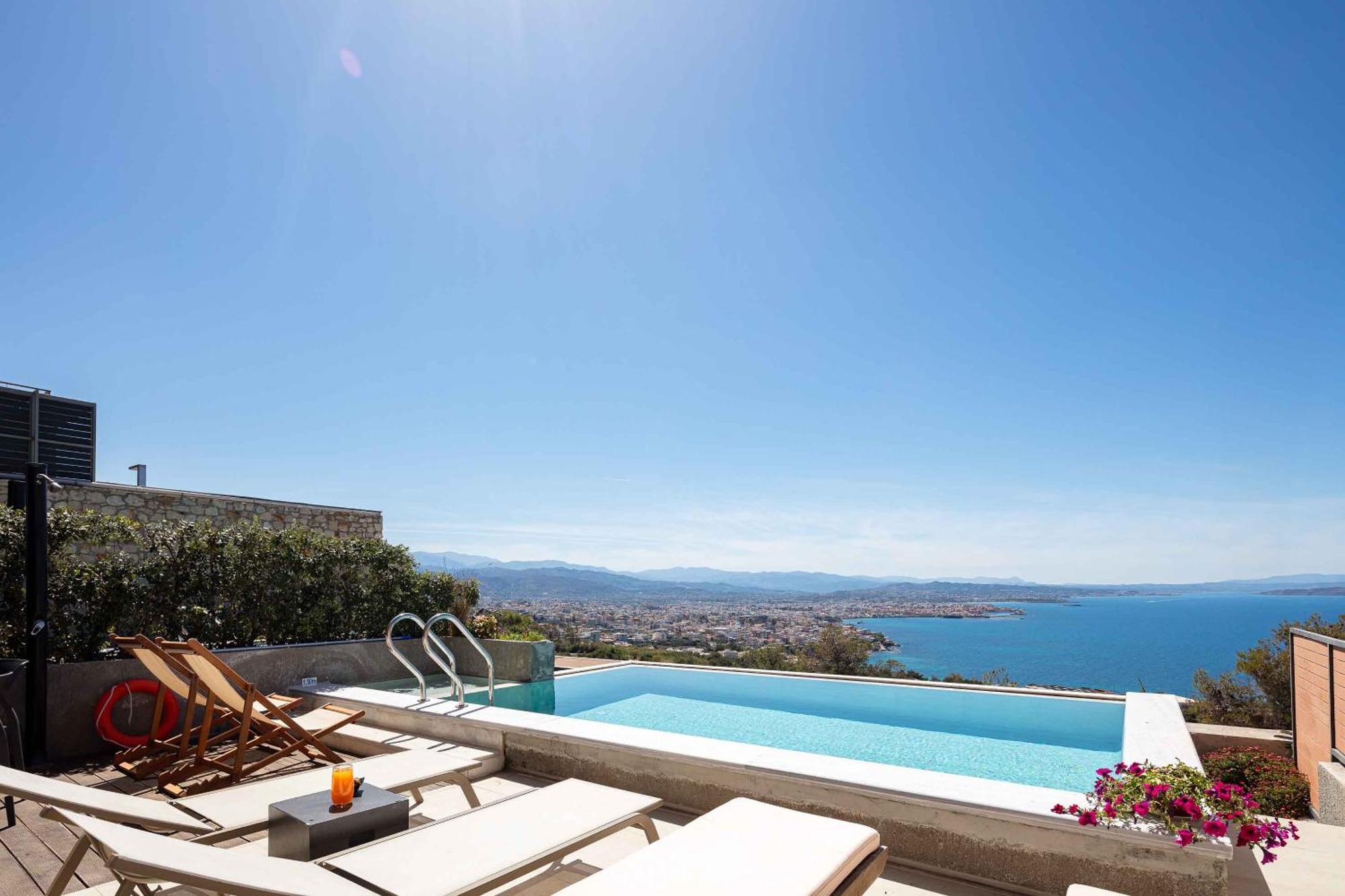 Omnia Luxury Villas - "Heated" Pools & Breathtaking Seaviews! 干尼亞 外观 照片