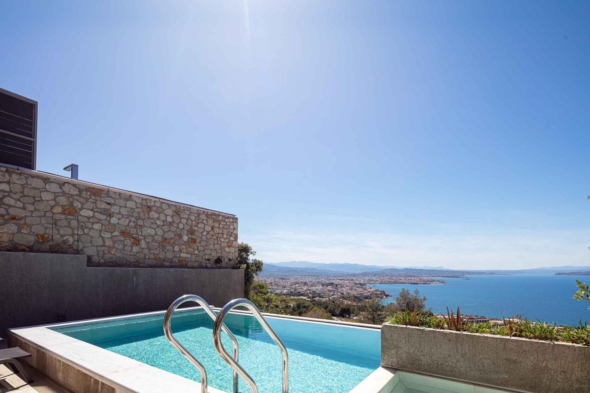 Omnia Luxury Villas - "Heated" Pools & Breathtaking Seaviews! 干尼亞 外观 照片