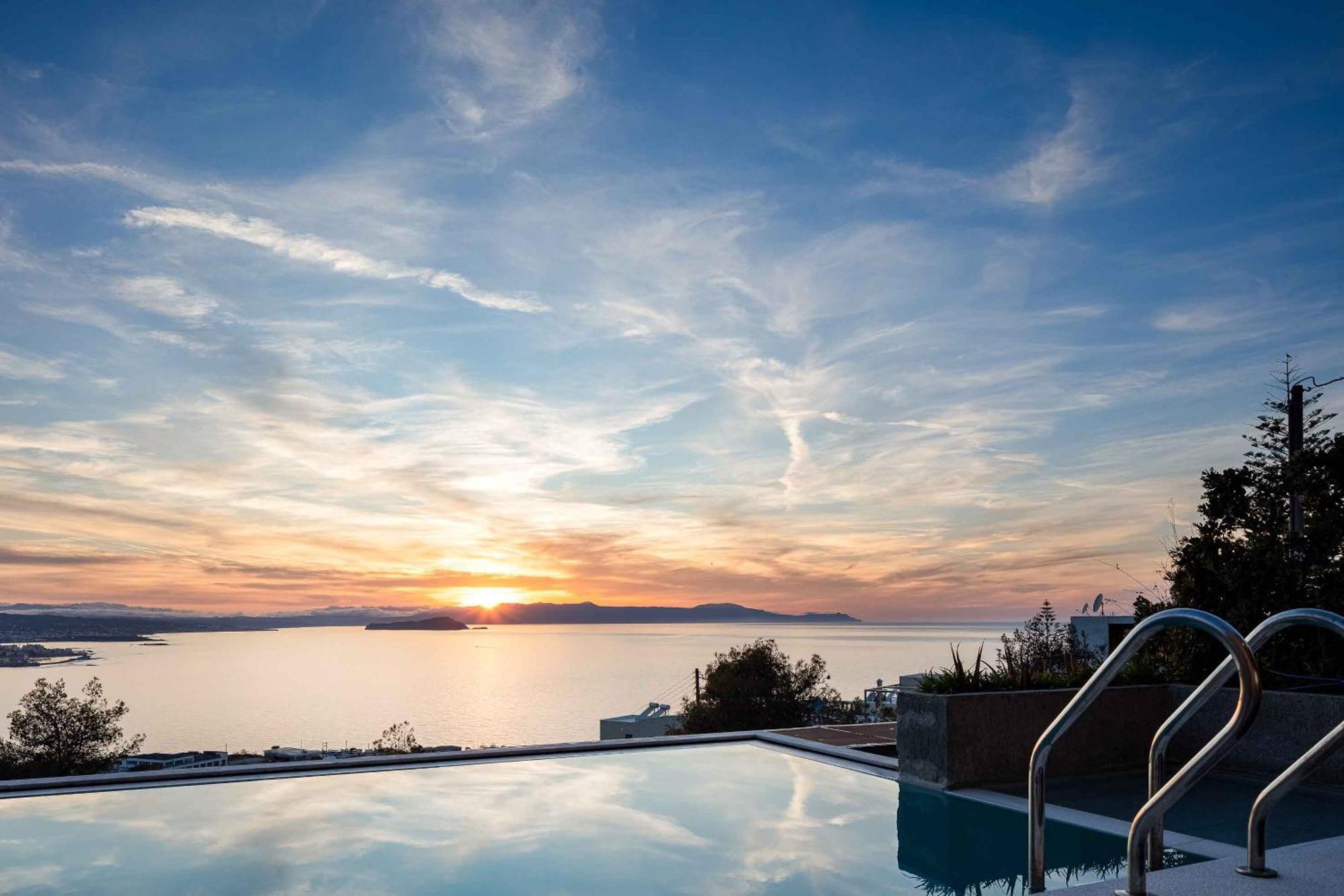 Omnia Luxury Villas - "Heated" Pools & Breathtaking Seaviews! 干尼亞 客房 照片