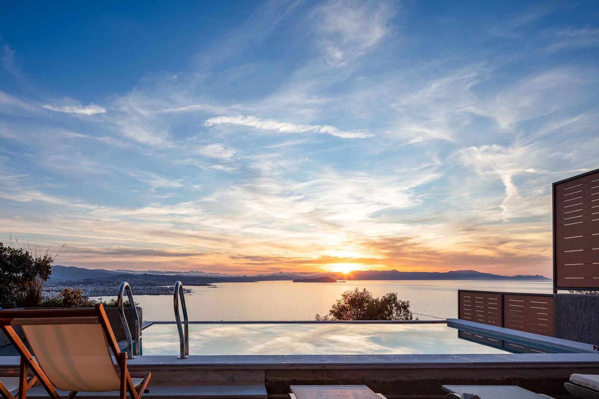Omnia Luxury Villas - "Heated" Pools & Breathtaking Seaviews! 干尼亞 外观 照片