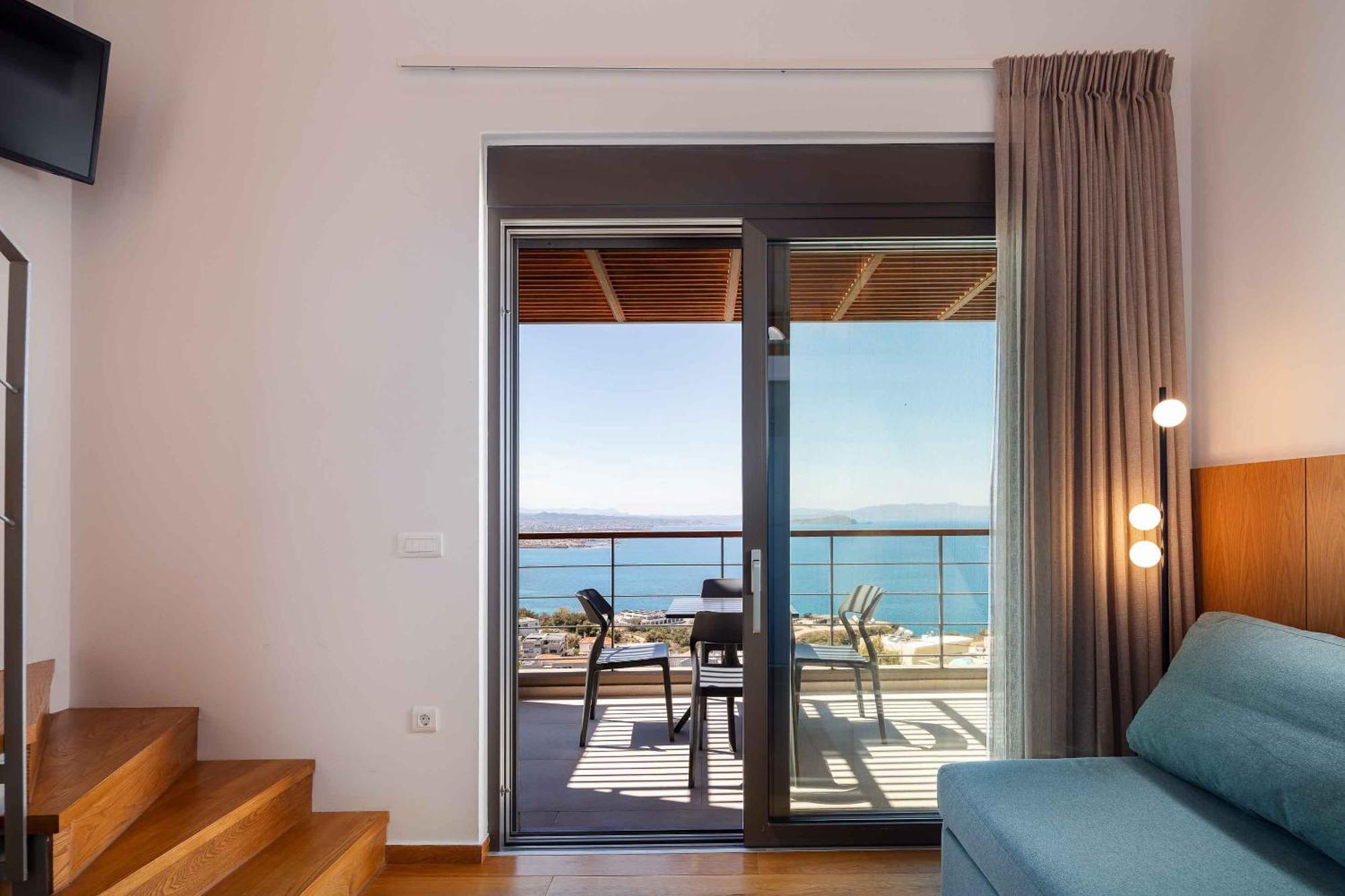 Omnia Luxury Villas - "Heated" Pools & Breathtaking Seaviews! 干尼亞 客房 照片