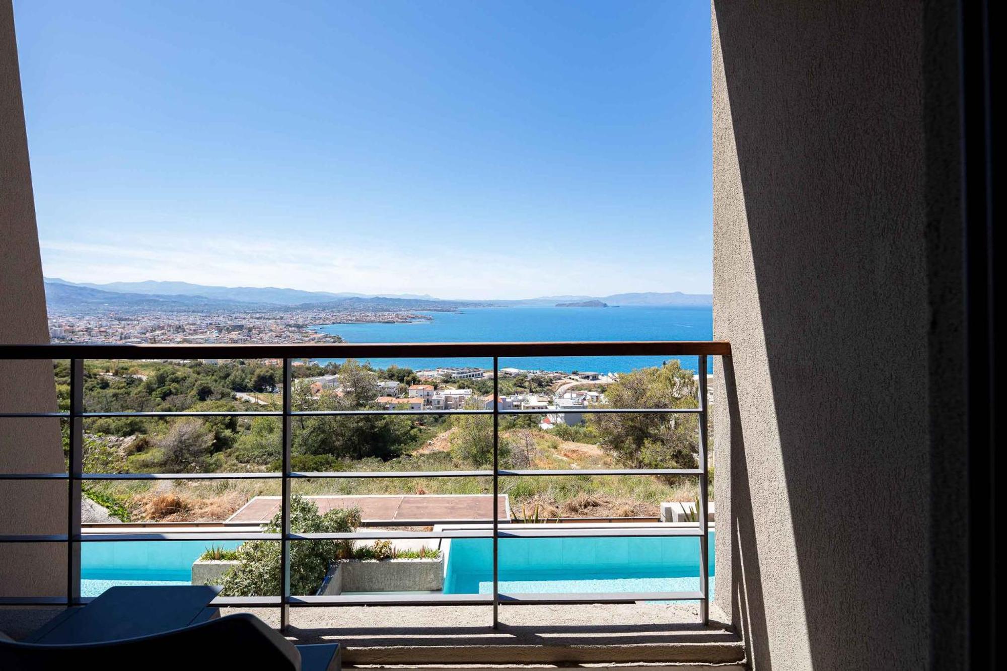 Omnia Luxury Villas - "Heated" Pools & Breathtaking Seaviews! 干尼亞 客房 照片